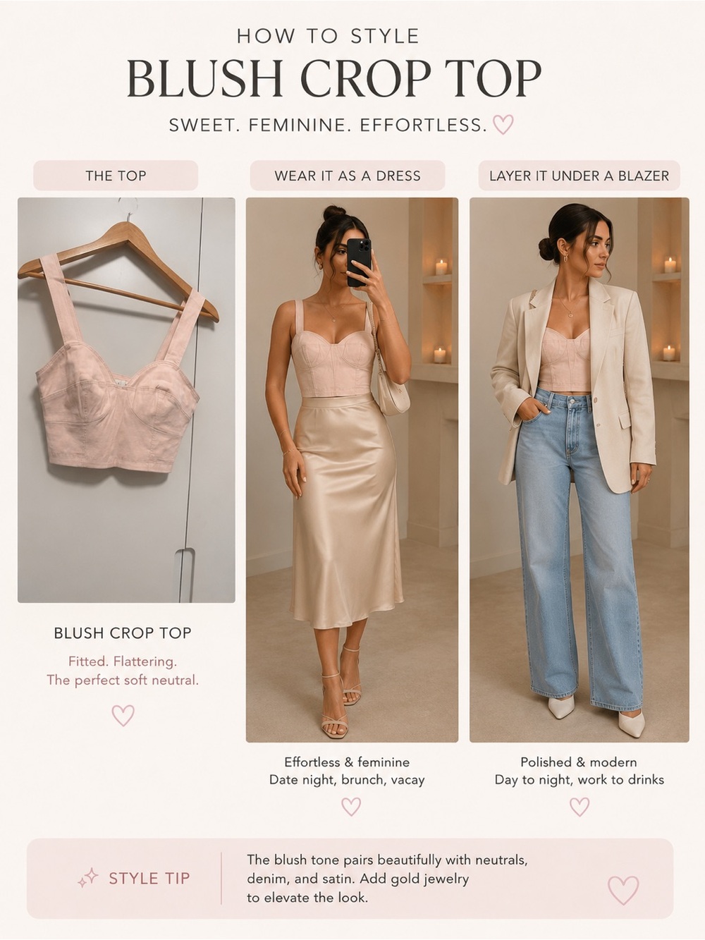 A.L.C. Pale Blush Bustier Top
